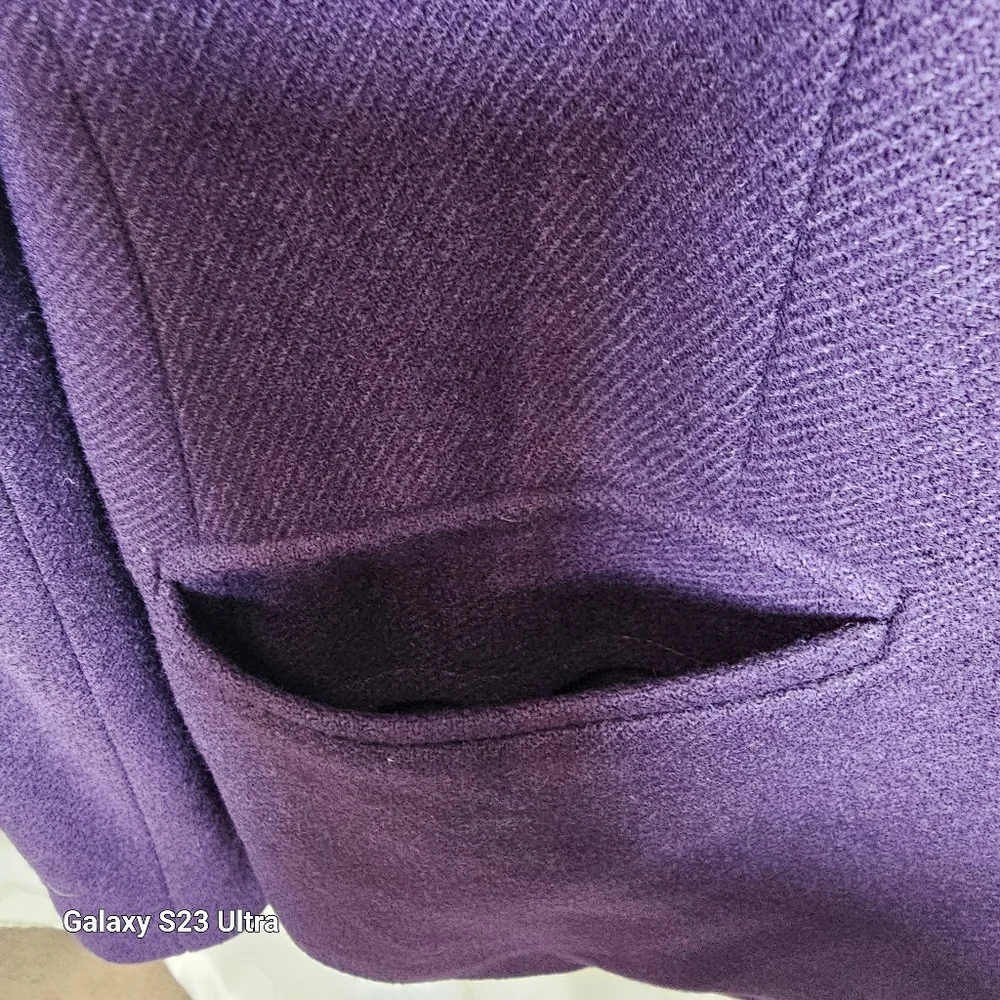 New York & Company purple blazer wool blend size 4 - Picture 6 of 11